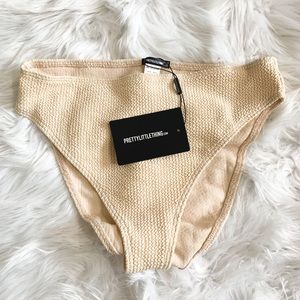 AVAILABLE - PLT crinkle high waisted bikini bottom